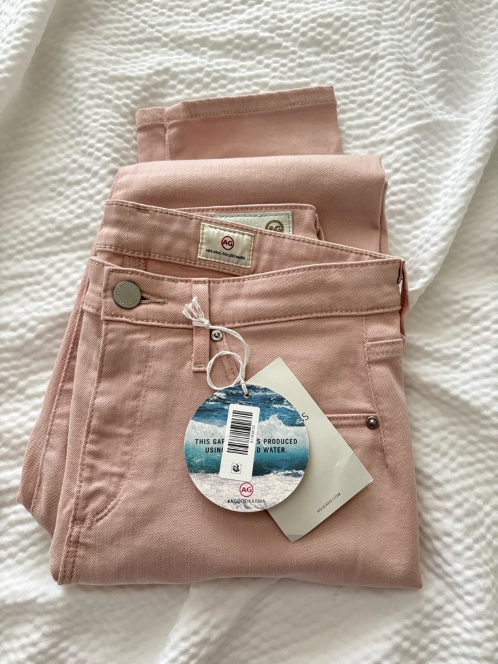 Adriano Goldschmied Pink Seamless Ankle Farrah Jeans